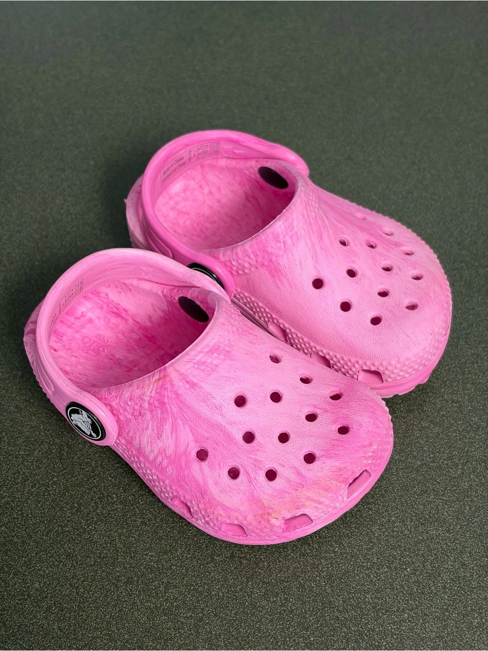 Pink Crocs Classic Watercolor Marbled Clog